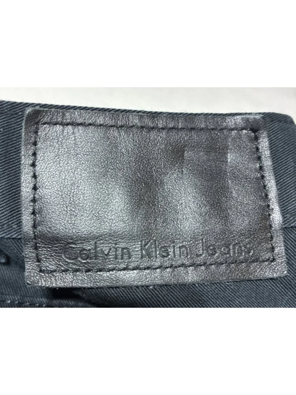 Calvin Klein Easy Fit Black Jeans Size 42 Baggy Wide Leg High Rise 90s Style
